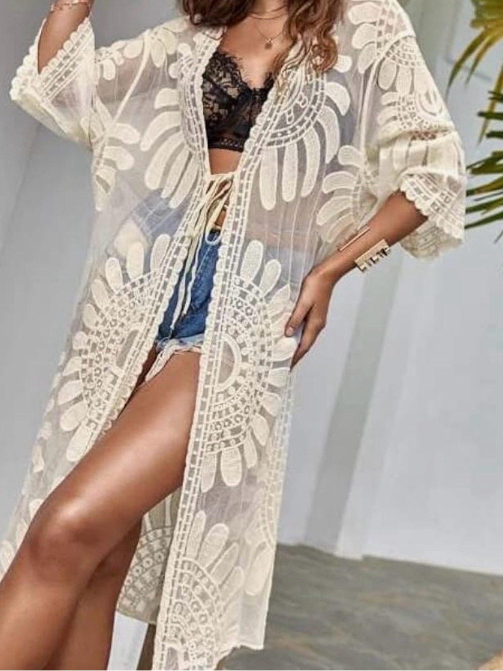Lace Swim Coverup NWOT OS